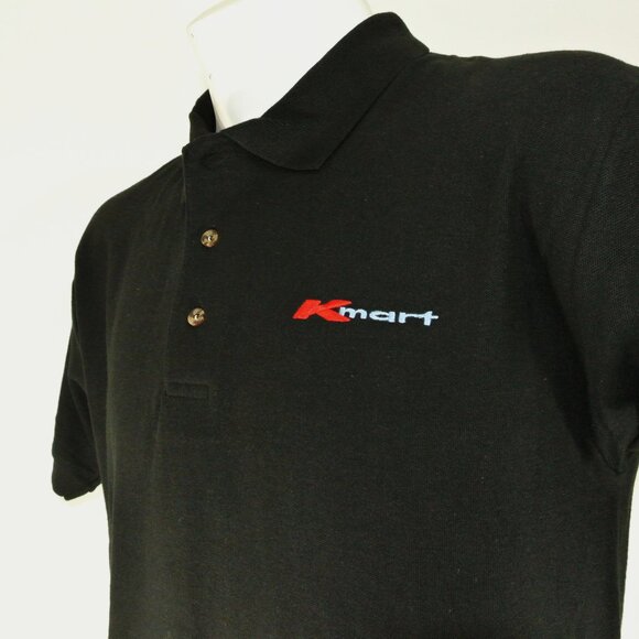 K-MART Vintage Employee Uniform Men's Black Polo Shirt Size XL - Picture 3 of 5